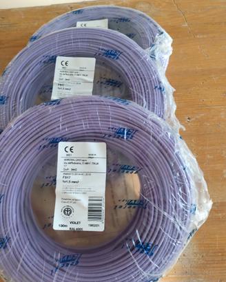 Cordina elettrica unipolare 1 x1,5 viola