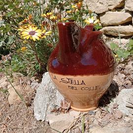 Caraffa in terracotta smaltata
