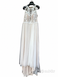 Abito da Sposa Bianco Boho Chic Taglia 50
