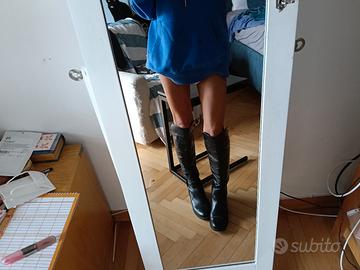stivali pelle ed elastane