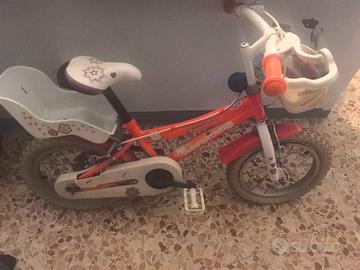 Bici  bimba 14 pollici - con cestino  - 3-6 anni