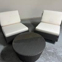 Poltrone e tavolino esterno foppapedretti