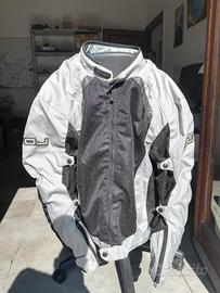 Giacca moto OJ Nero-Grigio taglia 3XL