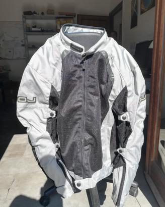 Giacca moto OJ Nero-Grigio taglia 3XL
