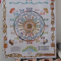 QUADRO 50X60 CM ROSA DEI VENTI DEL GOLFO DI GENOVA