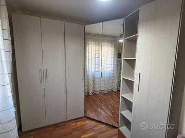 Armadio ad angolo a 6 ante con cabina