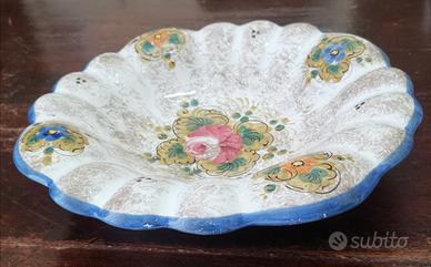 Centrotavola in ceramica dipinto a mano 