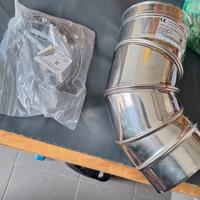 snodo e collari  canna fumaria 140 