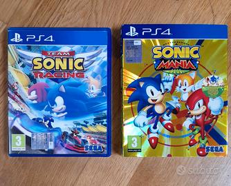 2 giochi PS4 Sonic mania plus e Team Sonic racing