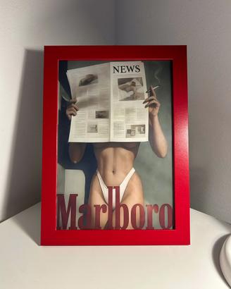 Poster Marlboro /  A4 (21x29,7cm)  cornice esclusa