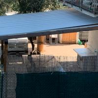 Pergola addossata con tenda, pergolato veranda