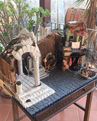 Presepe completo di pastori