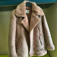 Giacca montone in pelliccia rosa stradivarius S