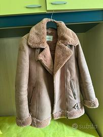 Giacca montone in pelliccia rosa stradivarius S