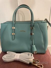 Borsa a mano Guess con tracolla color/ verde acqua