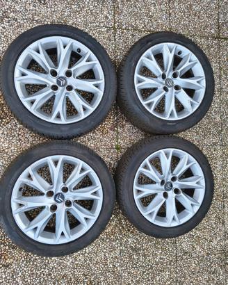 Set 4 Cerchi in lega originali Citroen 17 pollici