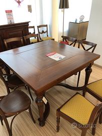 Tavolo classico quadrato legno pregiato apribile