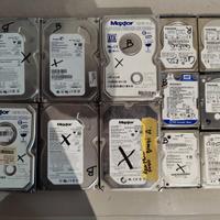 Lotto n.12 Hard Disk interni 3,5 + 2,5 per Ricambi