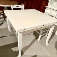 NUOVO TAVOLO 100x100 A LIBRO, VERO LEGNO