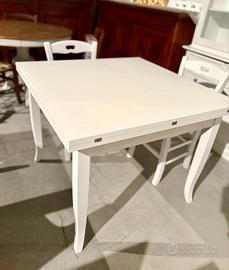 NUOVO TAVOLO 100x100 A LIBRO, VERO LEGNO