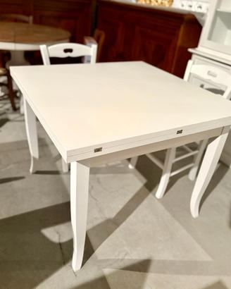 NUOVO TAVOLO 100x100 A LIBRO, VERO LEGNO