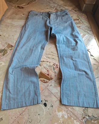 Pantaloni jeans baggy vintage skater tg 46 quadri