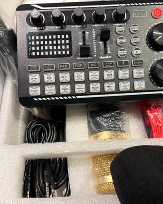 Kit Streaming Completo Scheda Audio F988 + Microfo