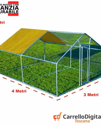 Recinto per Polli 3x4 m x h 2 m – 12 mq - giallo