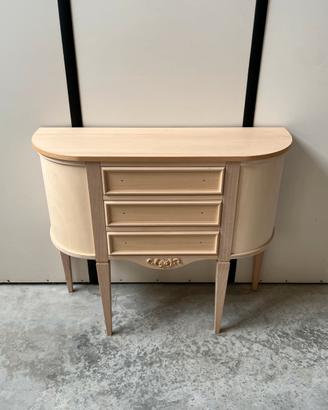 Mobile consolle cassettiera ingresso legno grezzo