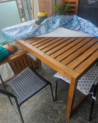 Tavolo ikea da esterno con eve tali sedie