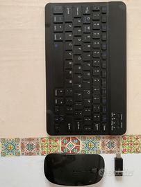 Set Tastiera Bluetooth + Mouse Wireless
