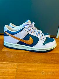 Nike Dunk Low blu, lilla e bronzo