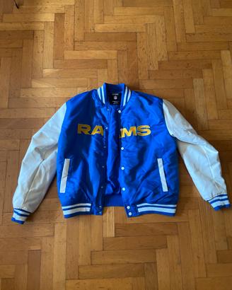 Giacca varsity blu “RAMS” Pull&Bear taglia M