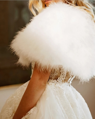 Bolero piume vere - sposa