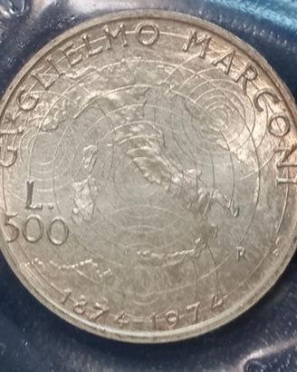 #2327 – Una moneta 500 Lire Italia G. MARCONI