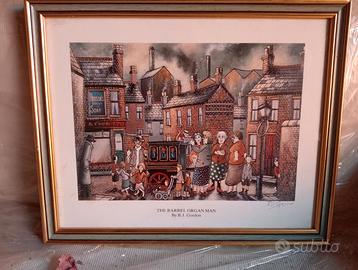 Stampa artista inglese B J Gordon
