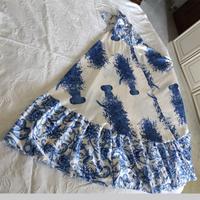 Abito in seta sintetica, lungo, estivo, mis. 42/44