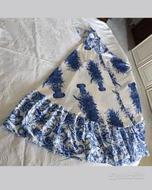 Abito in seta sintetica, lungo, estivo, mis. 42/44