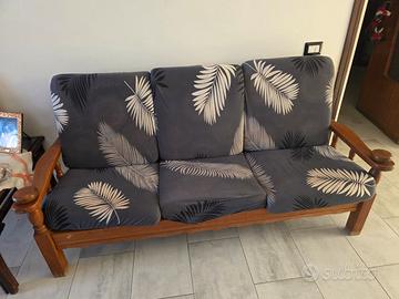 Salotto completo divano 3 posti e 2 poltrone con t