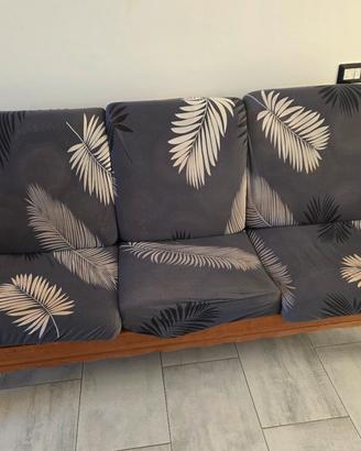Salotto completo divano 3 posti e 2 poltrone con t
