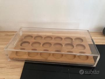 Portacapsule Per Lavazza A Modo Mio - Dispenser Da 16 Capsule In Acciaio Cromato