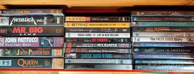DVD e VHS vari di musica rock/pop/funk