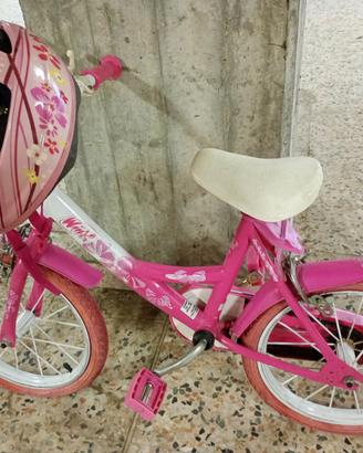 Bici bambina Winx con caschetto
