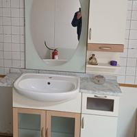 bagno consolle colore chiaro dimensioni cm 125x36