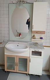 bagno consolle colore chiaro dimensioni cm 125x36