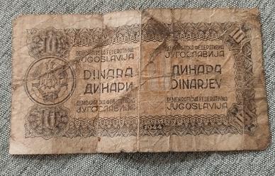 Banconota da 10 dinari 1944