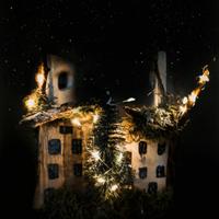 Portamatite Artigianale in Legno e Muschio