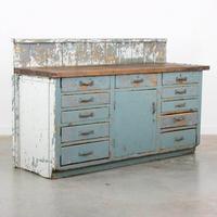 Banco da lavoro bancone mobile officina vecchio 