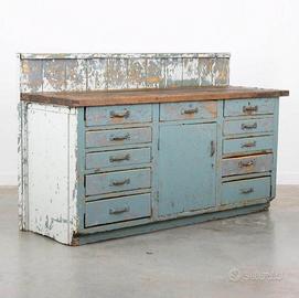 Banco da lavoro bancone mobile officina vecchio 