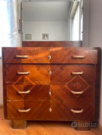 Cassettiera settimino con specchio 55x120 h170cm